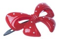 Red Hair Clip Macro Isolated