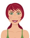 Red Hair Green Eyes Woman