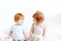 Red-haired brother and sister