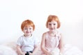 Red-haired brother and sister