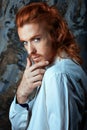 Red-haired metrosexual man. Royalty Free Stock Photo