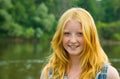 Red-haired teenager girl