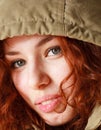 Red haired woman close up Royalty Free Stock Photo