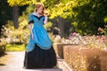 Red-haired woman in Victorian dress Royalty Free Stock Photo