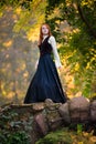 Red-haired woman in Victorian outfit Royalty Free Stock Photo