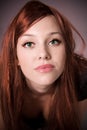 Red haired young woman