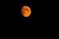 A red half moon in dark sky Royalty Free Stock Photo