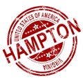 Hampton Virginia stamp with white background