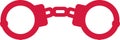 Red hand cuffs icon Royalty Free Stock Photo