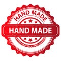 Red Hand Made Stamp Design