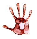 Red Hand Print Royalty Free Stock Photo