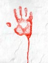 Red Hand Print Royalty Free Stock Photo