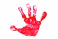 Red Hand Print Royalty Free Stock Photo