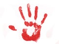 Red hand print Royalty Free Stock Photo