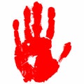 Red hand print Royalty Free Stock Photo