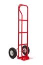 A red hand truck on white Royalty Free Stock Photo