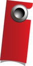 Red handle door