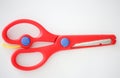 Red handle scissors