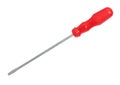 Red handle screwdriver isolated on white background