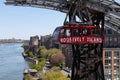Roosevelt Island Tramway Car Hanging over the East River in New York City Royalty Free Stock Photo