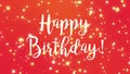 Red Happy Birthday greeting card video