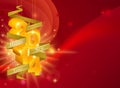 Red Happy New Year 2014 Background Royalty Free Stock Photo