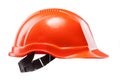 Red hard hat isolated on white Royalty Free Stock Photo