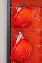 Red Hard Hats Royalty Free Stock Photo