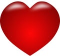 Red hart, red isolate icon heart