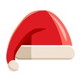 Red hat with pompom of Santa Claus icon Royalty Free Stock Photo