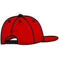 Red Hat Snapback Cap Backward Illustration Vector Royalty Free Stock Photo