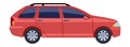 Red hatchback. Side view city car icon Royalty Free Stock Photo