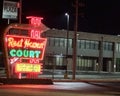 Neon sign for historic Rest Haven Court motor court, old Route 66, Springfield, Missouri Royalty Free Stock Photo