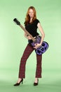 Red Head Rock and Roll Guitar Player with Tounge Stud