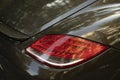 Red Headlight Sports Car. Lighting fixture at the machine. Sports car Royalty Free Stock Photo