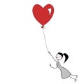 Red heart balloon.