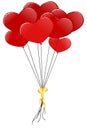 Red heart baloons