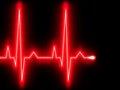 Red heart beat. Ekg graph. EPS 8 Royalty Free Stock Photo