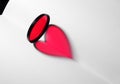 Red heart on blank book Royalty Free Stock Photo