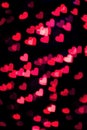 Red heart bokeh background Royalty Free Stock Photo