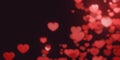 Red heart bokeh background Royalty Free Stock Photo