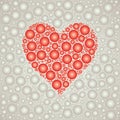 Red Heart bubble background template Royalty Free Stock Photo