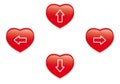 Red heart buttons Royalty Free Stock Photo