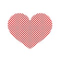 Red heart checkered icon