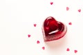 Red heart cherry jelly Royalty Free Stock Photo