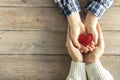 Red heart in hands Royalty Free Stock Photo