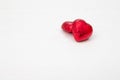 Red heart of Chocolate sweet candy on white wooden background for Valentines Day,Copy space for your text Royalty Free Stock Photo
