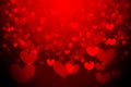 Red heart Christmas bokeh background Royalty Free Stock Photo