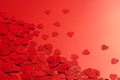 Red heart confetti Royalty Free Stock Photo