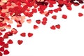 Red heart confetti Royalty Free Stock Photo